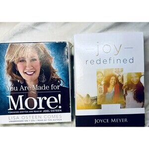 Joyce Meyer 3 Book Set Lisa Osteen 7 CD Set Ultimate Motivation & Uplifting